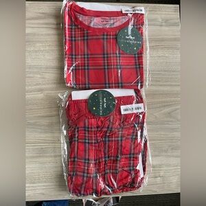 Little Sleepies Red Checkered Men’s Pajama Set size large new in packaging